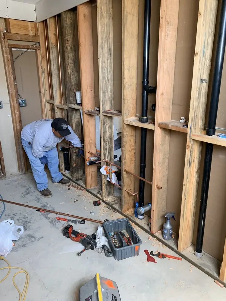 Commercial rough-in plumbing for Gas Line Repair in Overlook